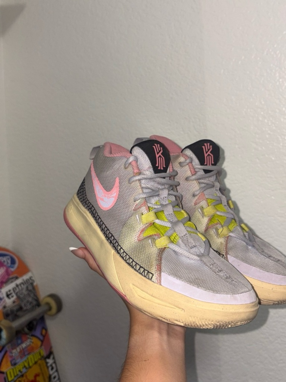 Nike Kyrie Basketball Shoes - Pink, Purple,Yellow Accents